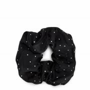 Kitsch Satin Rhinestone Brunch Scrunchie - Black