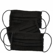 Kitsch Cotton Face Mask 3 Piece Set (Various Colours) - Black