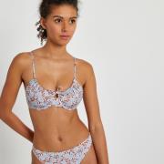 Sujetador de bikini estilo corpiño, estampado floral