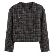 Chaqueta cuadrada de tweed