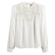 Blusa con escote redondo, manga larga