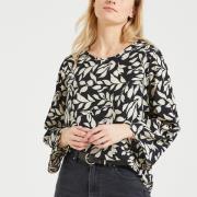 Blusa estampada, manga larga