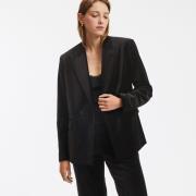 Blazer de terciopelo, corte amplio, Signature PAULE