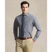 Camisa recta gingham de popelina